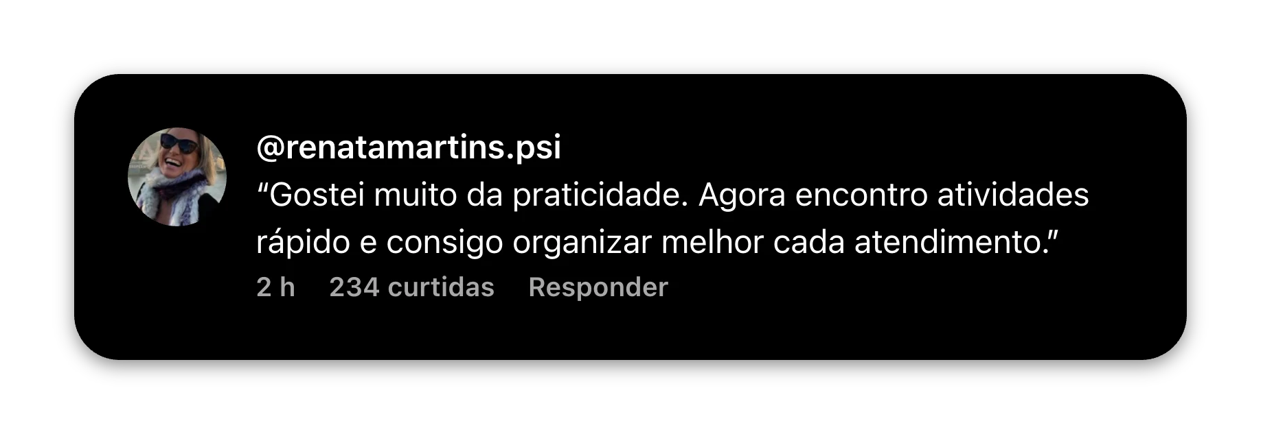 Comentário real de Renata sobre a praticidade do Neuro na Prática